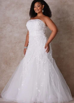 Outlet Ashley Stewart The Rochelle Wedding Gown Egret