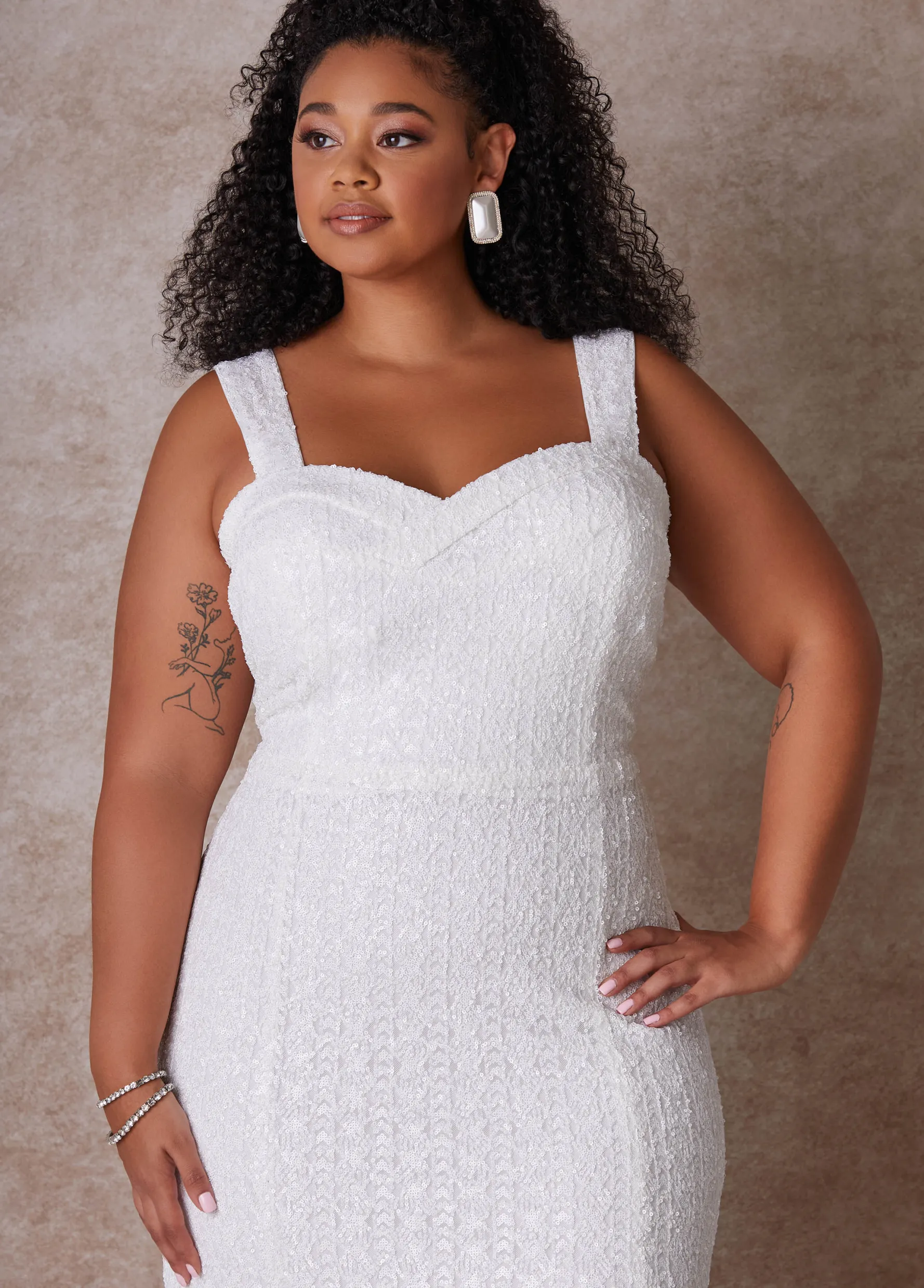 New Ashley Stewart The Shera Wedding Gown Egret