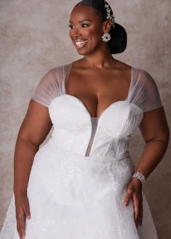 Discount Ashley Stewart The Tatianna Princess Wedding Gown White