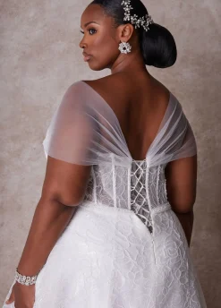 Discount Ashley Stewart The Tatianna Princess Wedding Gown White