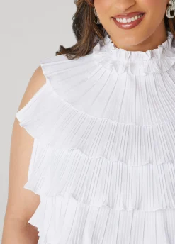 Online Ashley Stewart Tiered Ruffled Blouse