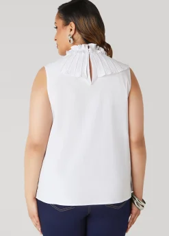 Online Ashley Stewart Tiered Ruffled Blouse