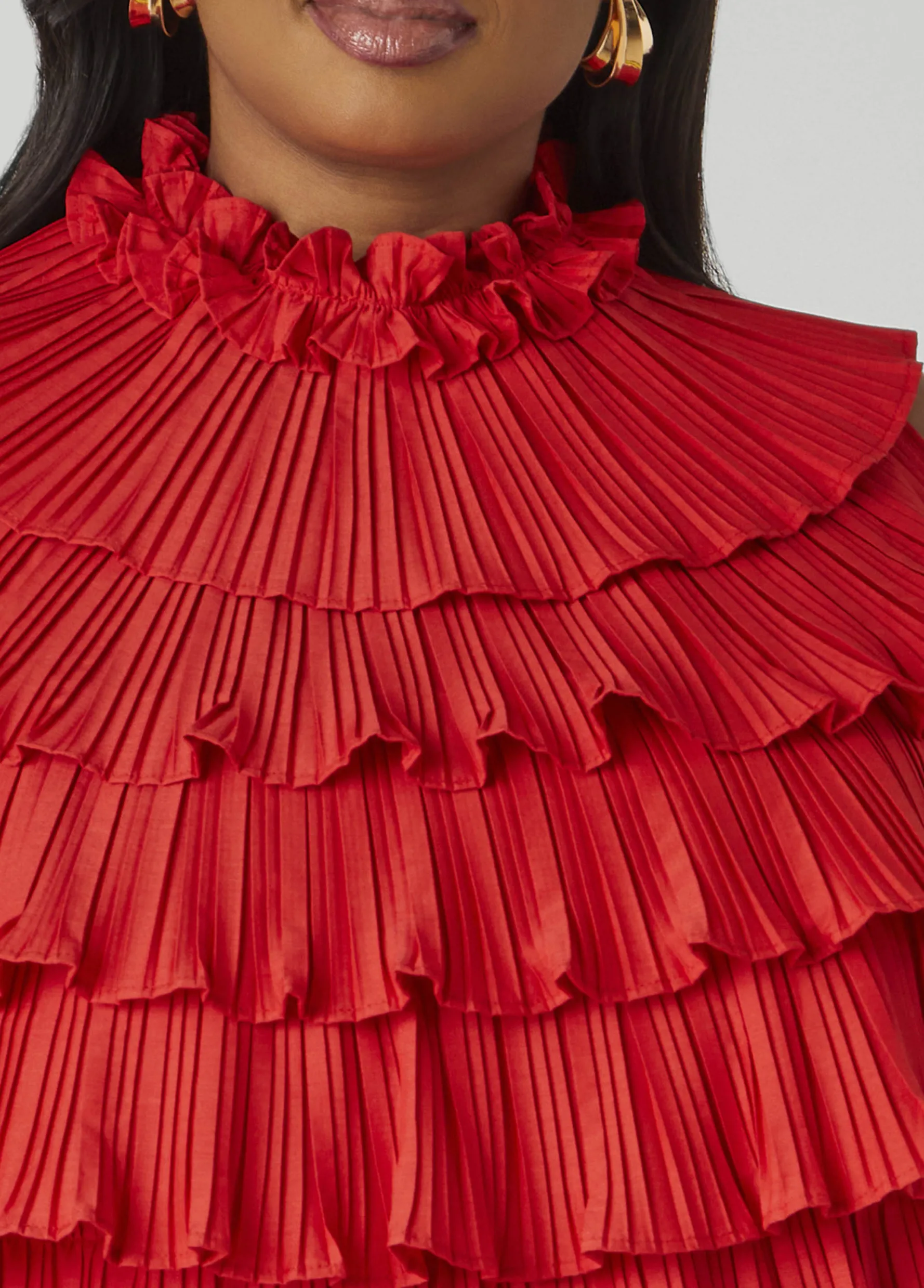 Online Ashley Stewart Tiered Ruffled Blouse