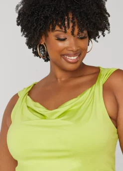Fashion Ashley Stewart Twisted Cowl Neck Top