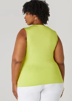 Fashion Ashley Stewart Twisted Cowl Neck Top