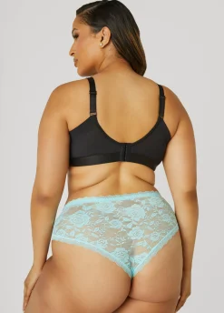 Hot Ashley Stewart Underwire Satin Minimizer Bra Black