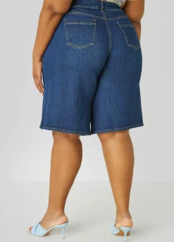 Hot Ashley Stewart Wide Leg Denim Shorts