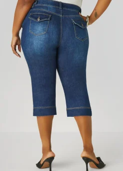Hot Ashley Stewart Wide Leg Denim Shorts