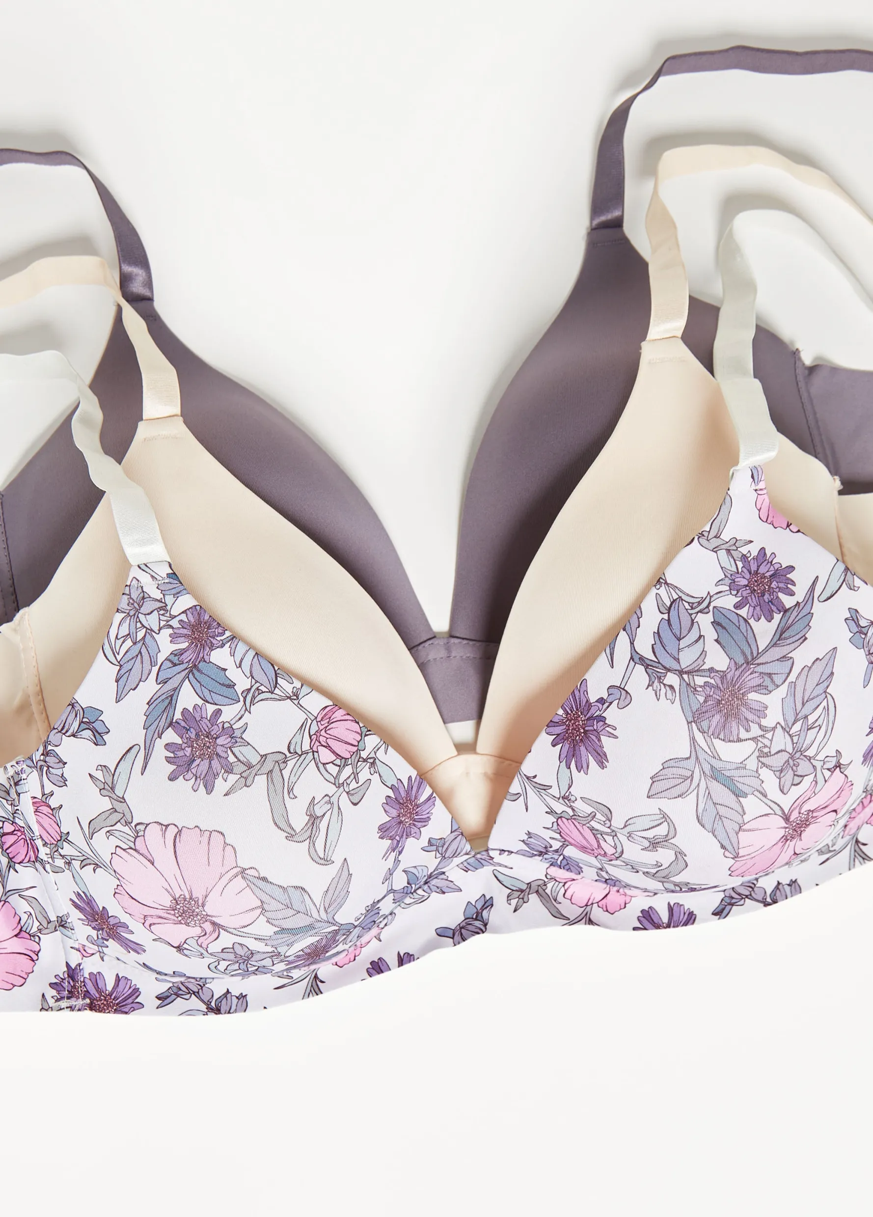 Outlet Ashley Stewart YMI Three Pack Wireless Bras White